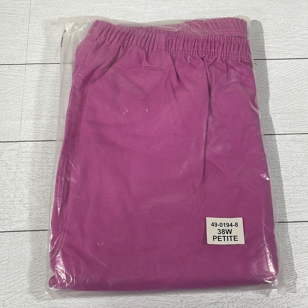 WOMAN WITHIN Pink Pull-On Capri Pants 38W Petite NWT